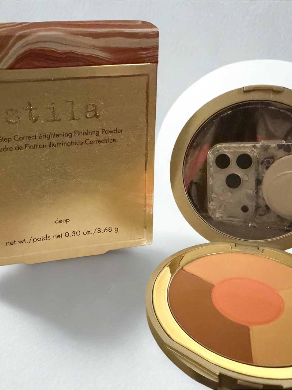 Stila Brightening Finishing Powder Trio – Peach, Bronze & Tan Tones